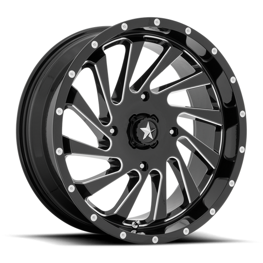 MSA M46 Blade 18X7 4x137 GLOSS BLACK MILLED wheel