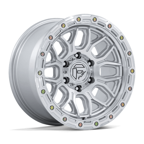 Fuel Off-Road FC881 Surge — Gloss Silver W/ Machined Face wheel