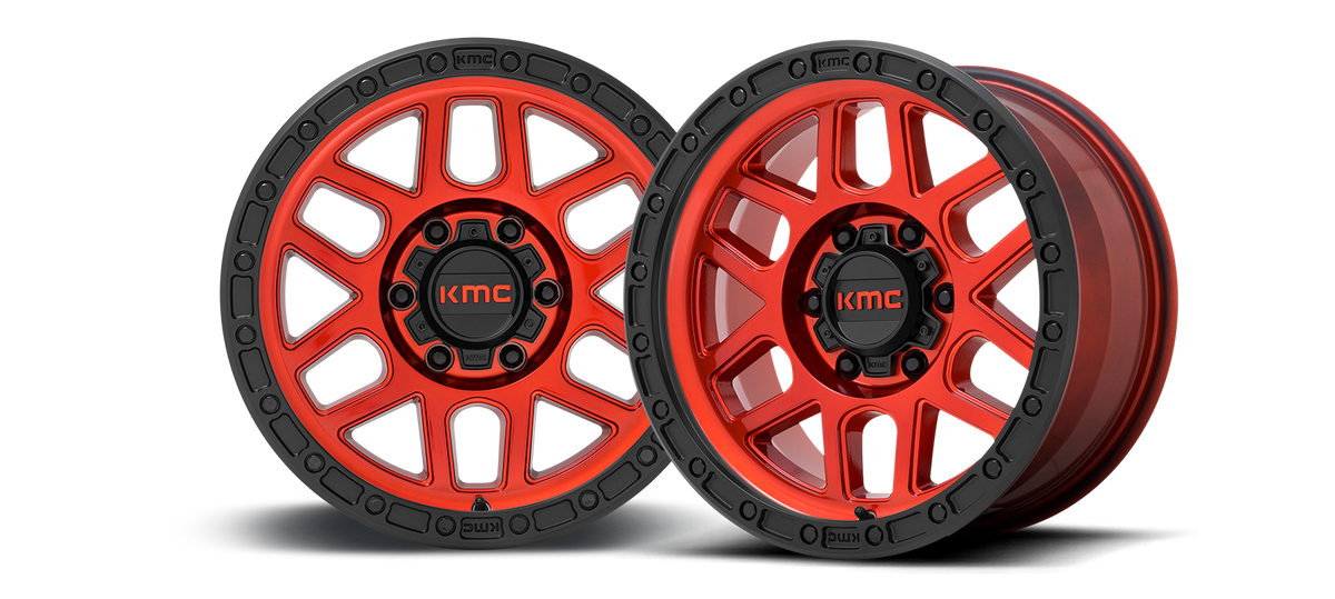 KMC KM544 Mesa wheel - Candy Red W/ Black Lip