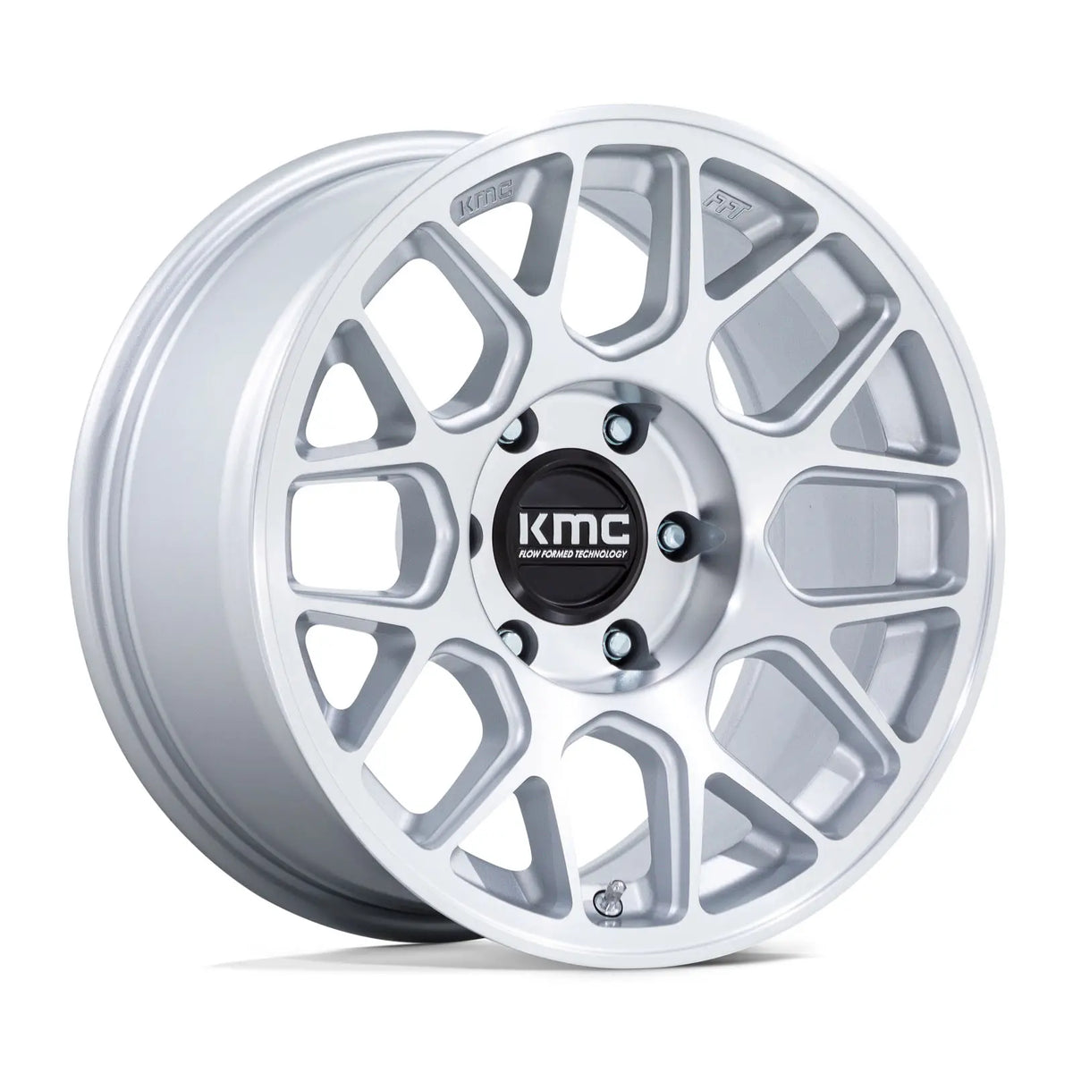 KMC KM730 Hatchet wheel - Gloss Silver W/ Machined Face