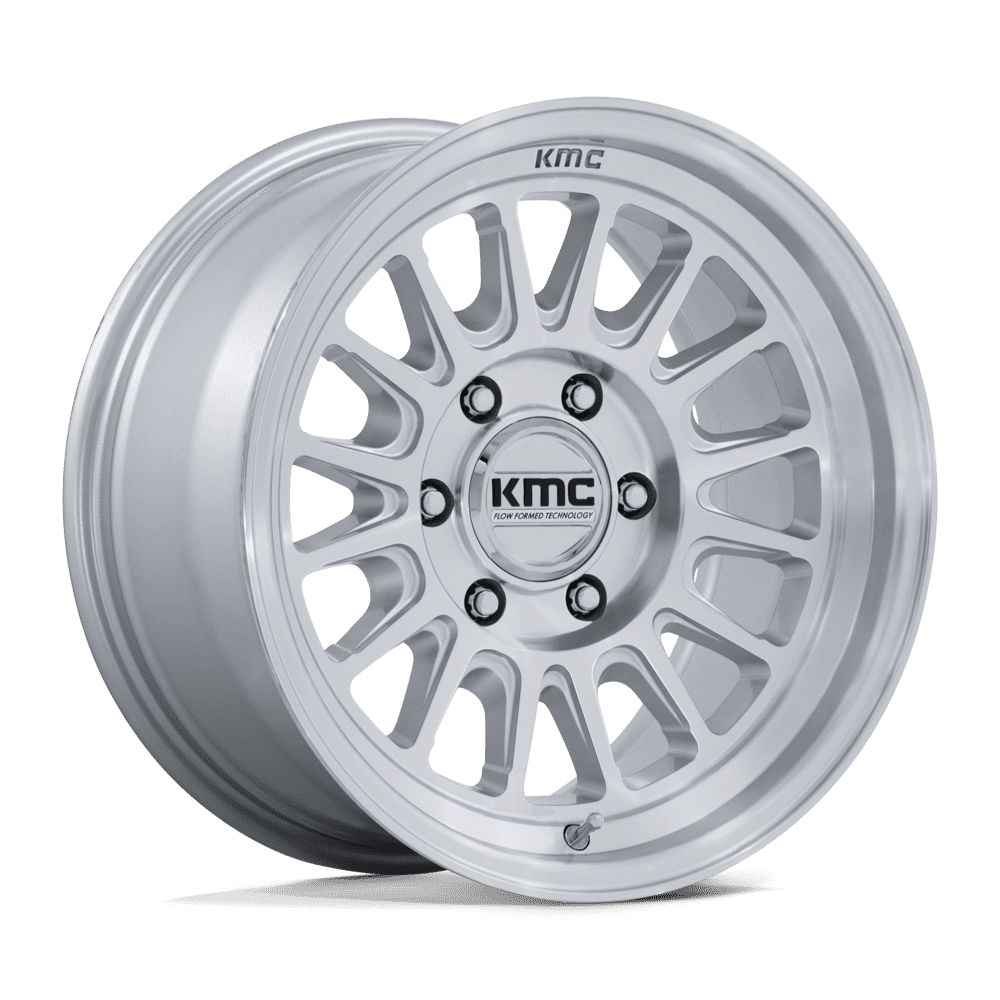 KMC KM733 Impact FFT wheel - Gloss Silver W/ Machined Face