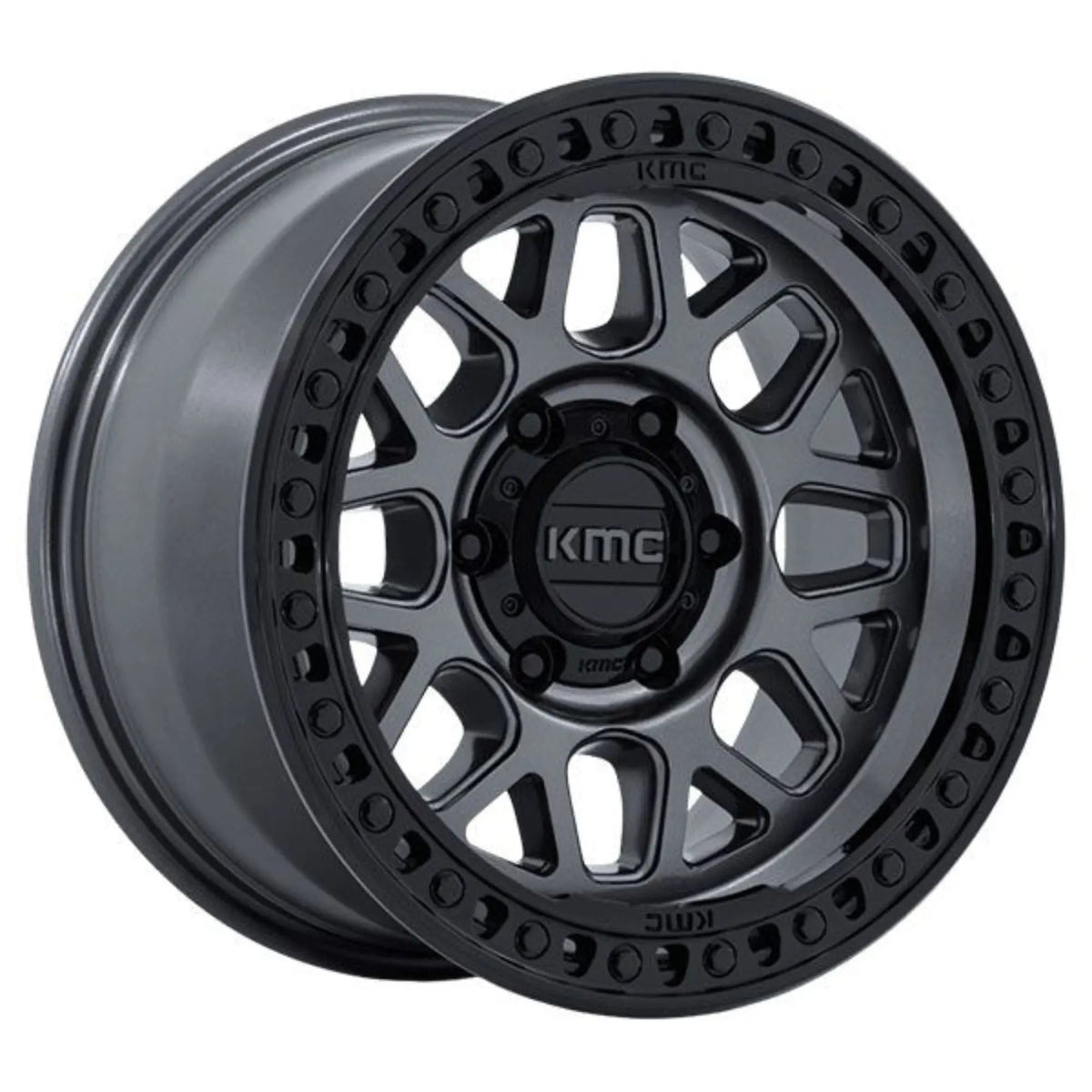 KMC KM549 GRS wheel - Gloss Gunmetal W/ Gloss Black