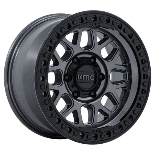 KMC KM549 GRS wheel - Gloss Gunmetal W/ Gloss Black