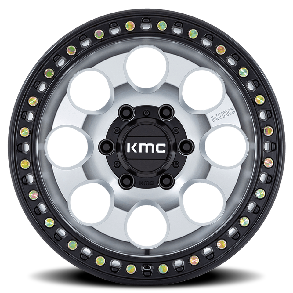 KMC KM550 Riot SBL wheel - Machined w/ Satin Black Lip