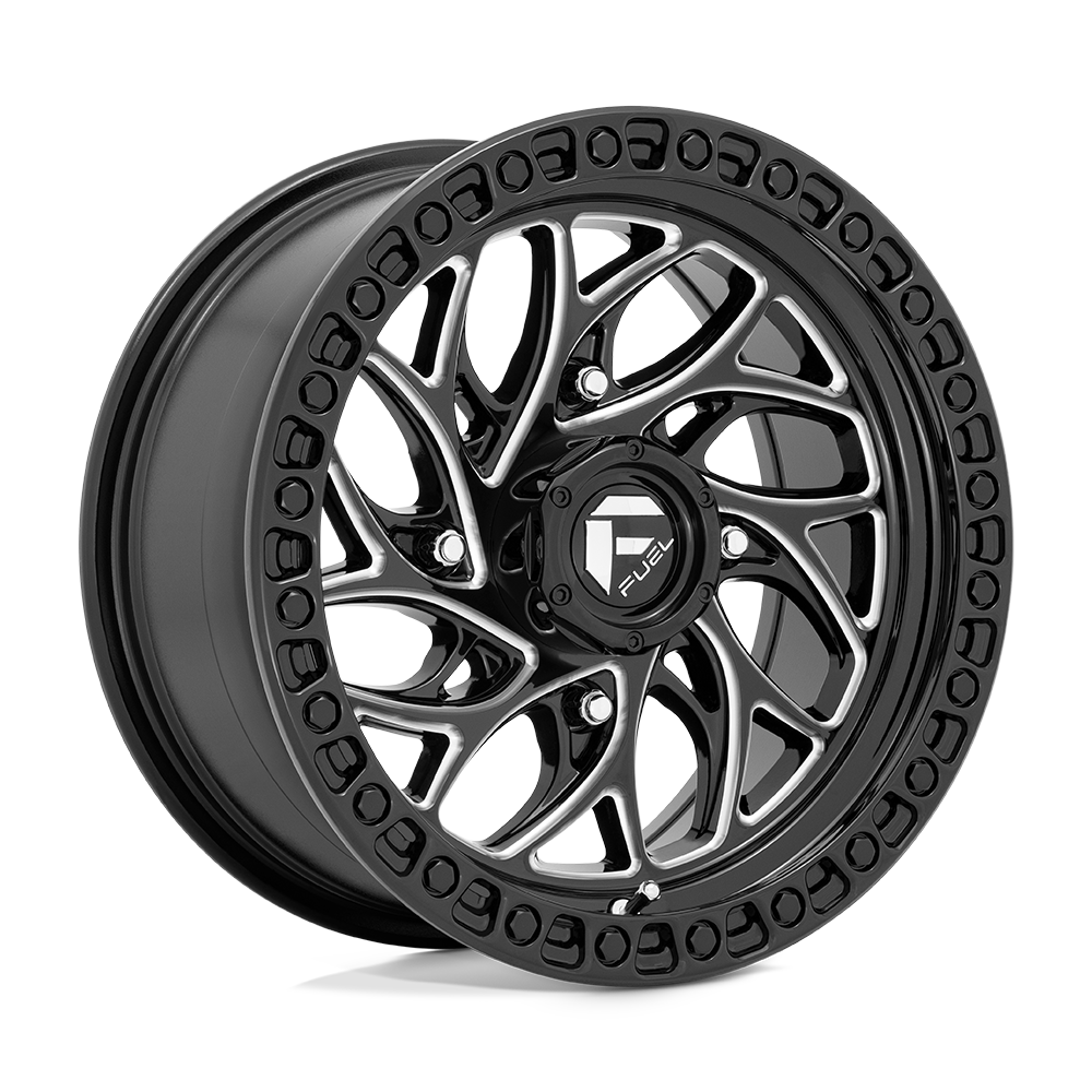 Fuel UTV Runner 15X7 4x156 GLOSS BLACK MILLED UTV wheel