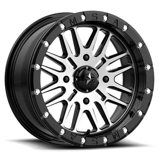 MSA M37 Brute Beadlock 18X7 4x156 GLOSS BLACK MACHINED wheel