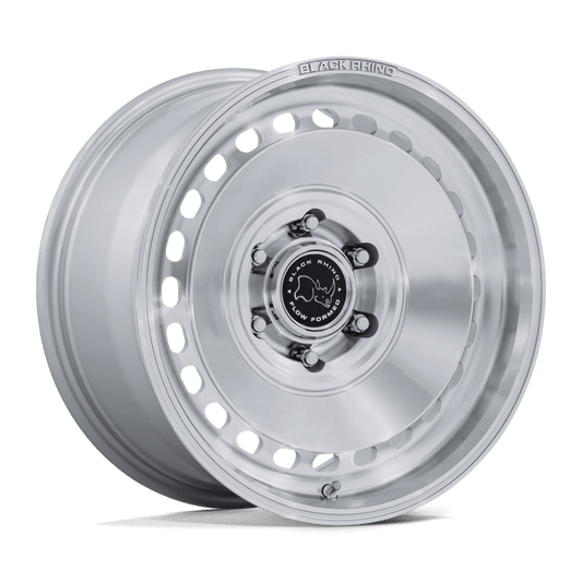 Black Rhino Basin 17X8.5 6x139.7 GLOSS SILVER W/ MACHINED FACE wheel