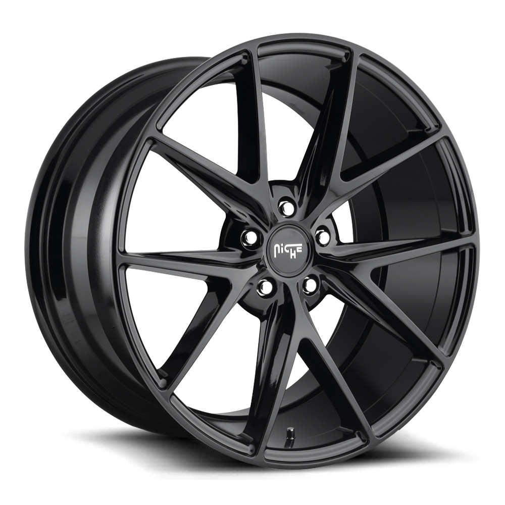 Niche Misano 20X10 5x120 GLOSS BLACK wheel