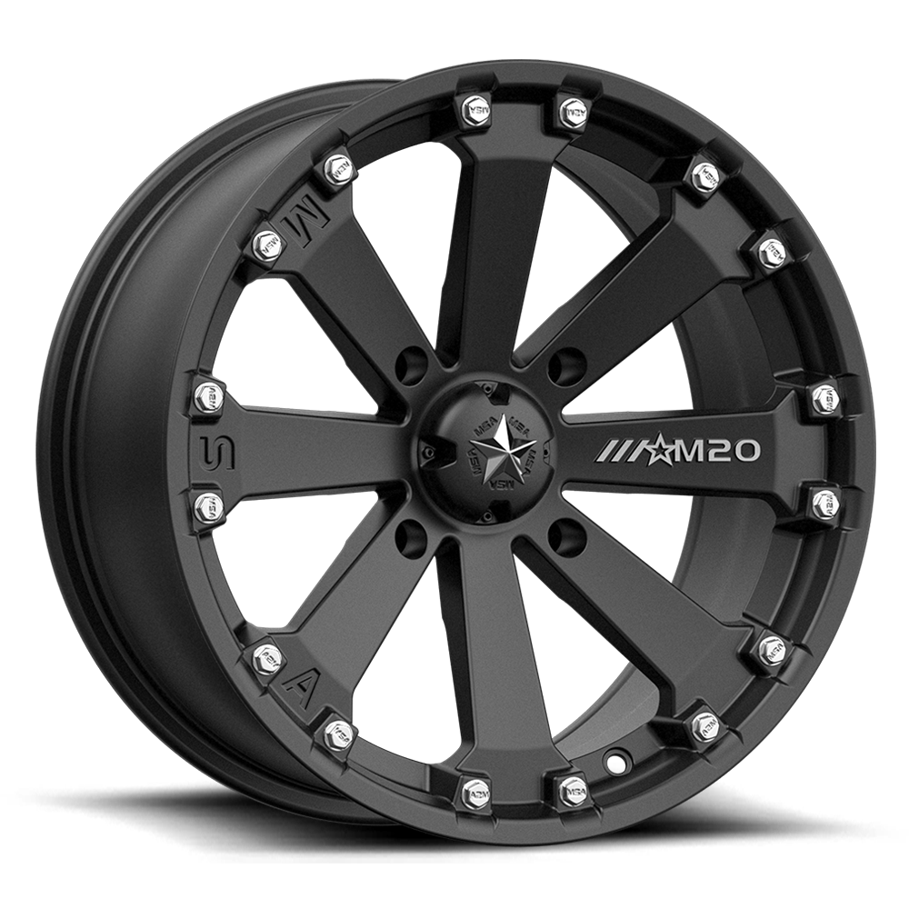 MSA M20 Kore 16X7 4x156 MATTE BLACK wheel