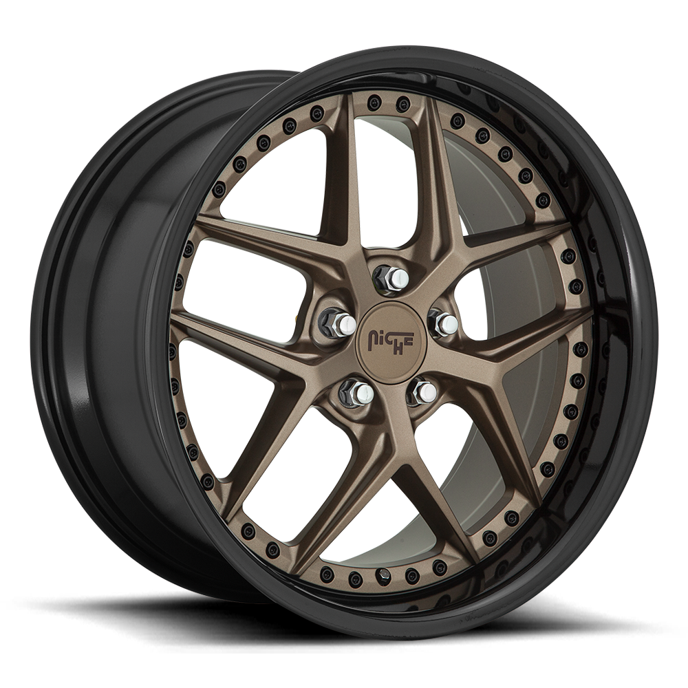 Niche Vice 20X10.5 5x112 MATTE BRONZE BLACK BEAD RING wheel