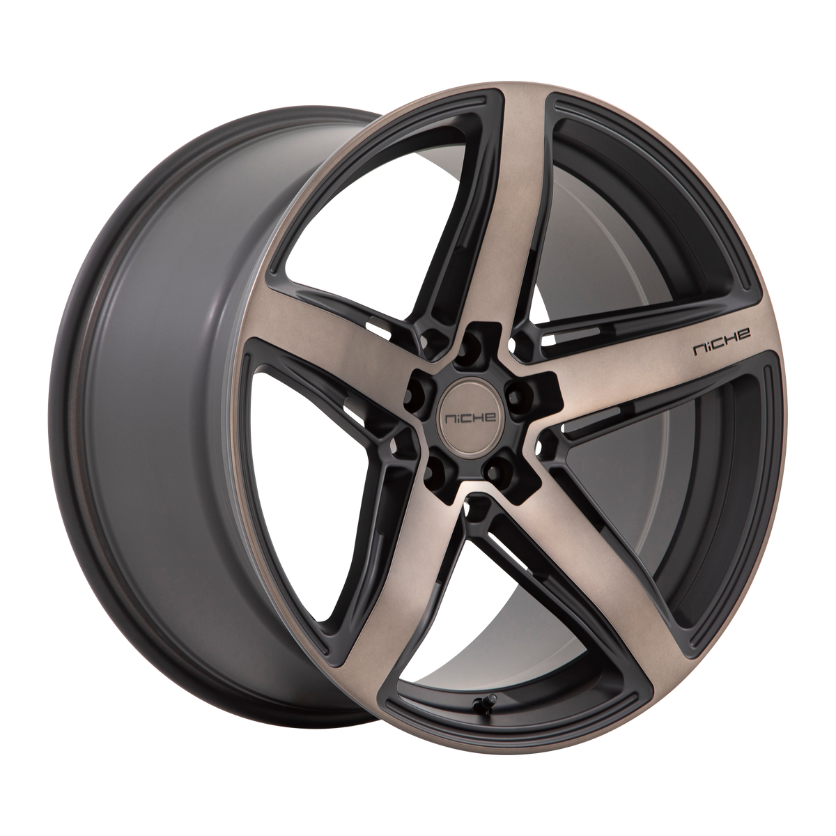 Niche Teramo 20X11 5x120 MATTE BLACK W DOUBLE DARK TINT wheel
