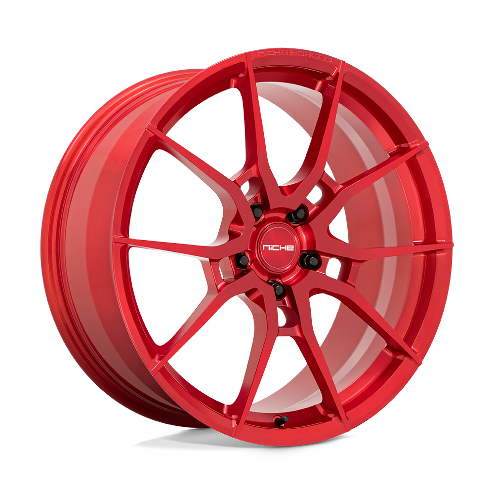 Niche Kanan 20X10.5 5x112 BRUSHED CANDY RED wheel