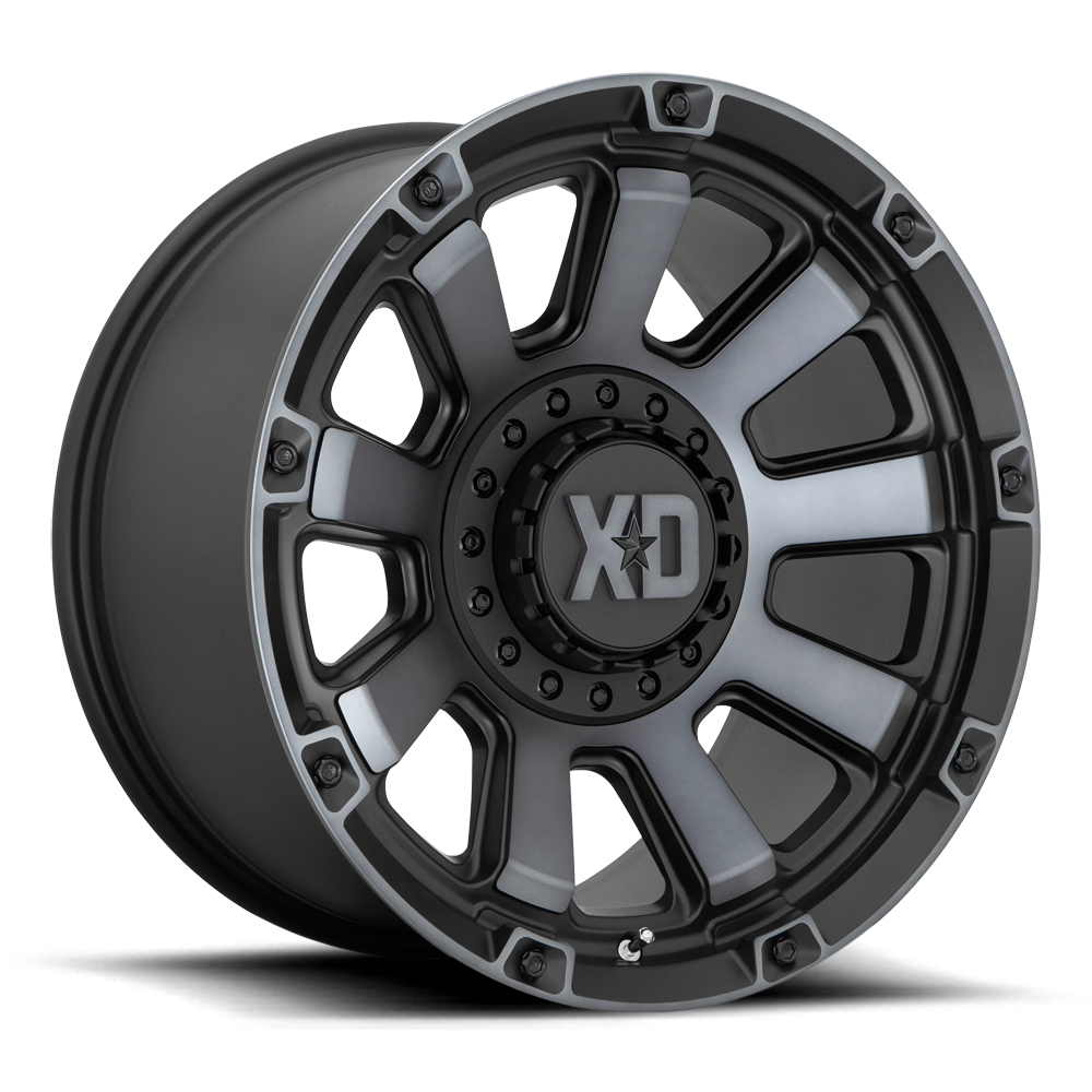 XD Gauntlet 17X9 6x135/6x139.7 SATIN BLACK W/ GRAY TINT wheel