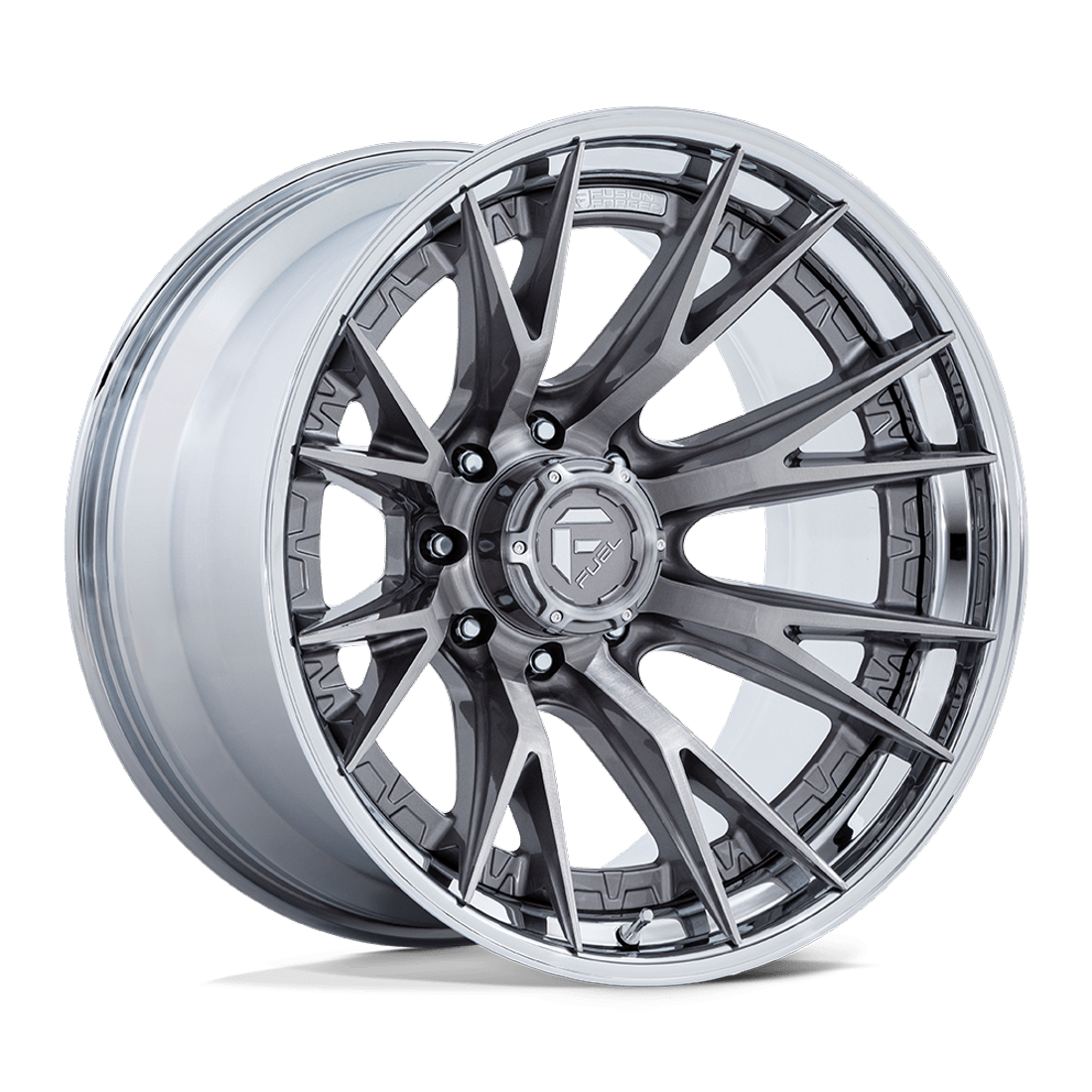 Fuel Off-Road FC402 Catalyst wheel - Platinum W/ Chrome Lip
