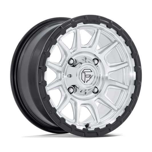 Fuel UTV Piston 15X7 4x156 HYPER SILVER MACH-FC M-BLK LIP UTV wheel