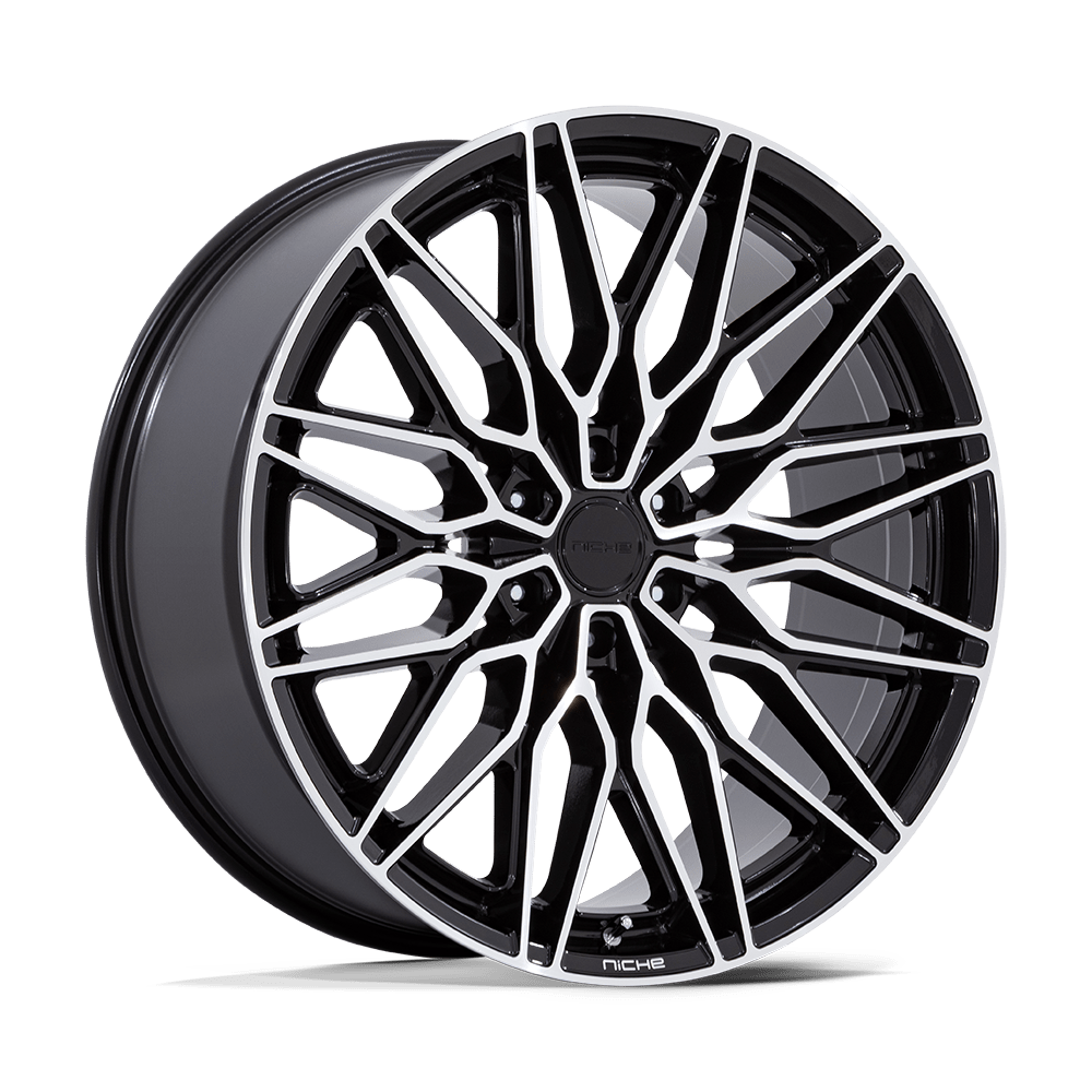 Niche Calabria 6 24X10 6x139.7 GLOSS BLACK W/ MACHINED wheel