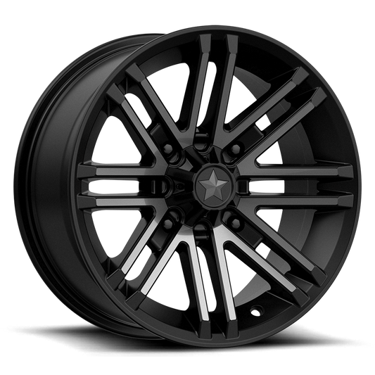 MSA M40 Rogue 16X7 4x156 SATIN BLACK W/ TITANIUM TINT wheel