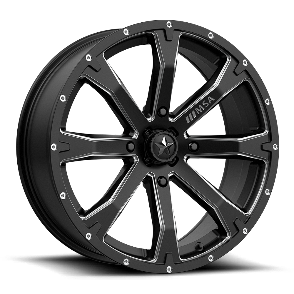MSA M42 Bounty 20X7 4x156 SATIN BLACK MILLED wheel