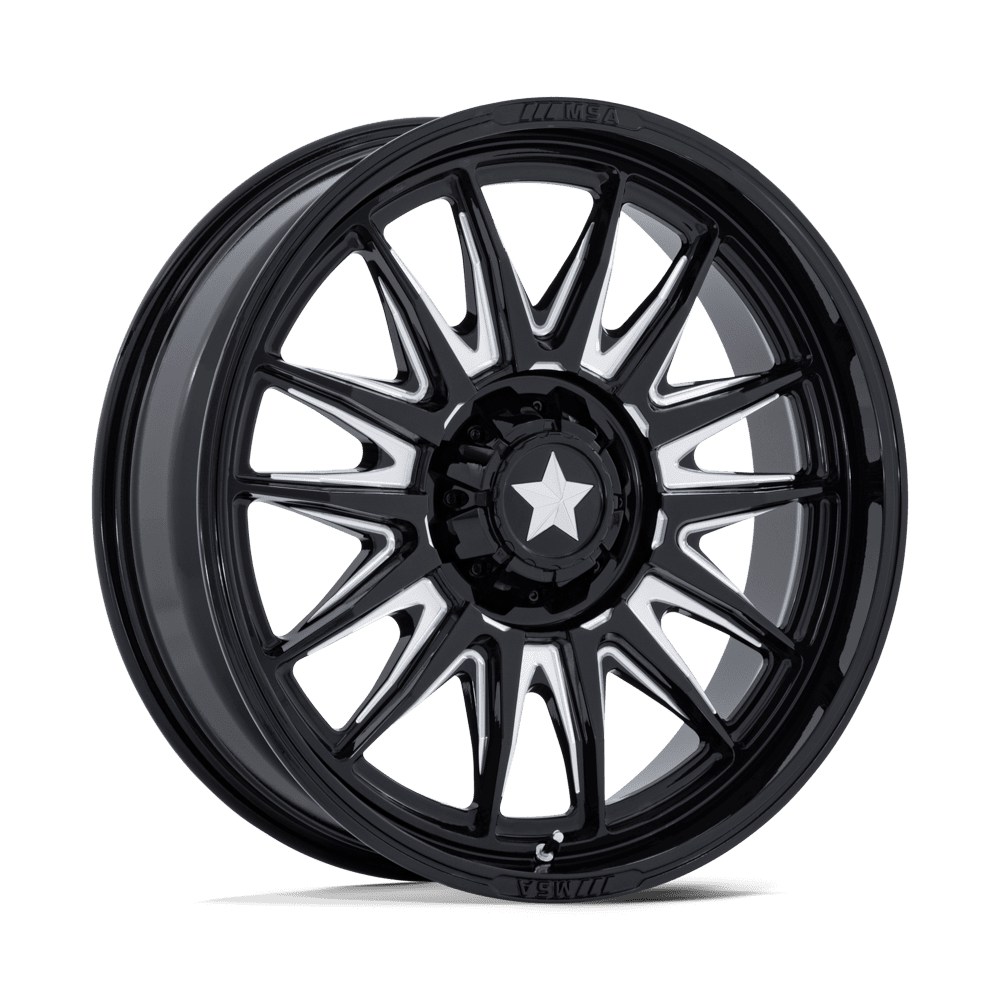 MSA M55 Commander 24X7 4x137/4x156 GLOSS BLACK MILLED wheel