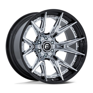 Fuel Off-Road FC402 Catalyst wheel - Chrome W/ Gloss Black Lip