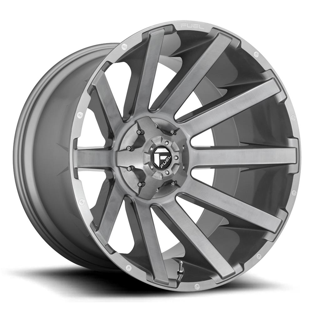 Fuel Off-Road D714 Contra Platinum wheel - Brushed Gun Metal Tinted Clear