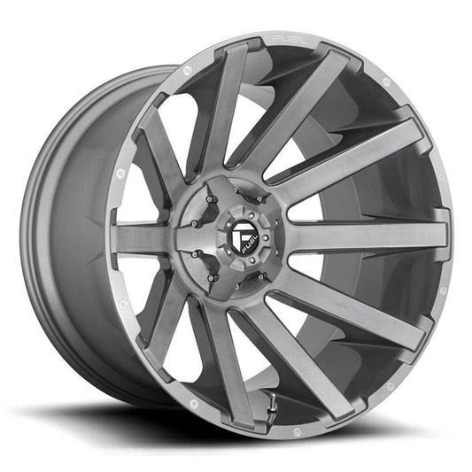 Fuel Off-Road D714 Contra Platinum wheel - Brushed Gun Metal Tinted Clear