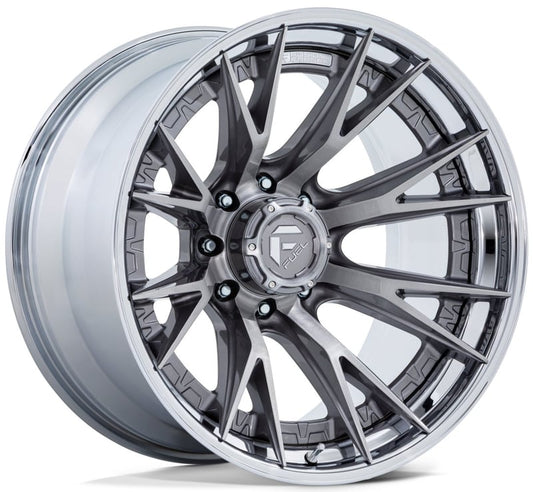 Fuel Off-Road FC402 Catalyst wheel - Platinum W/ Chrome Lip