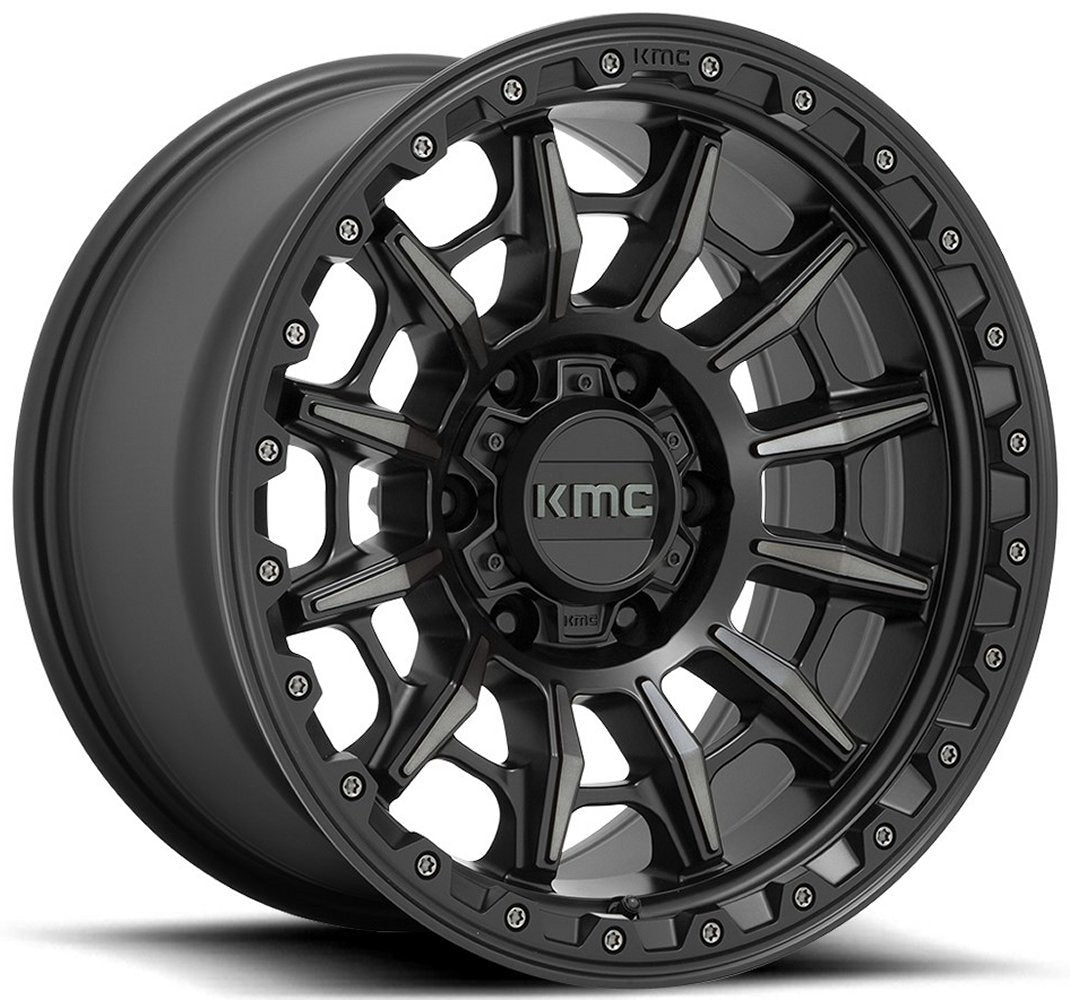KMC KM547 Carnage wheel - Satin Black W/ Gray Tint
