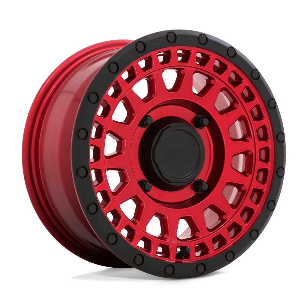 Black Rhino Parker UTV 15X7 4x110 CANDY RED W/ BLACK LIP wheel