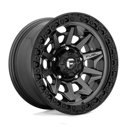 Fuel Off-Road FC890 Rail wheel - Gloss Gunmetal w/ G-Blk Lip